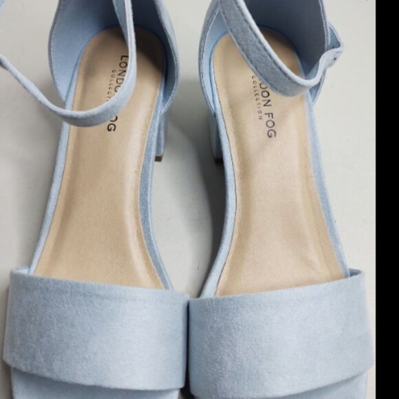 LONDON FOG Women's Nikki Low Two Piece Block Heel Dress Shoe 7.5M Ankle Strap. - Picture 4 of 8